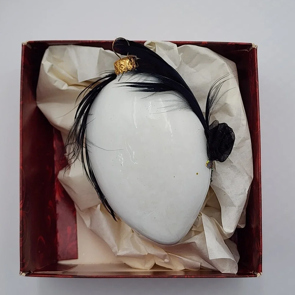 Silverado Venetian Style Mask Christmas Ornament Small Hand Painted Porcelain